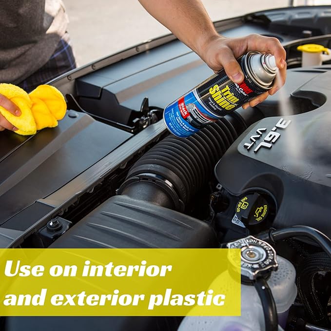 Stoner Car Care 91034-12PK Trim Shine – Vinyl and Plastic Protectant for Interior and Exterior Detailing, Restores OEM Color, Adds Shine, UV and Water Protection – 12 oz (Pack of 12)