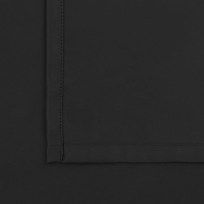 BGment 84 Inches Long Blackout Curtains for Bedroom - Thermal Insulated Room Darkening Drapes with Rod Pocket for Living Room, 52 x 84 Inch, 2 Panels, Black