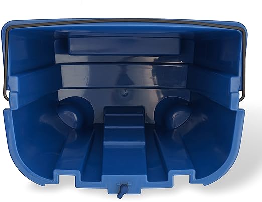 Carlisle FoodService Products Mop Bucket with Side-Press Wringer & Soiled Water Insert for Floor Cleaning, Restaurants, Office, And Janitorial Use, Polypropylene, 35 Quarts, Red