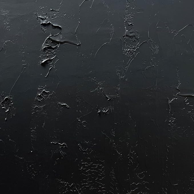 NANKAI Hand-Painted Black and White Wall Art, Minimalist Abstract Painting, Large Oil on Canvas Texture Wall Art, Office Art Contemporary Art 45x30 inches