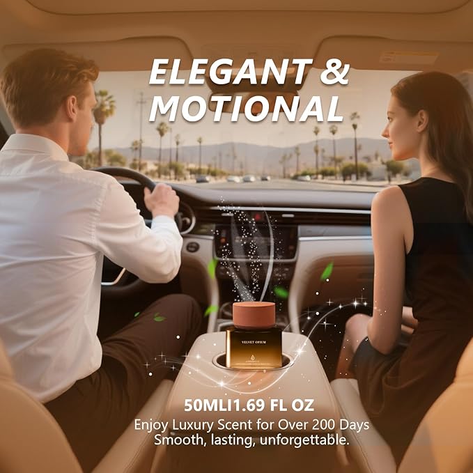 Car Air Freshener Cup 50ml Car Air Fresheners Diffuser Citrus Musk - AV30 Fragrance Oil Air Diffuser 180+ Days Long Lasting Fragrance, 1.7 FL OZ/50ML