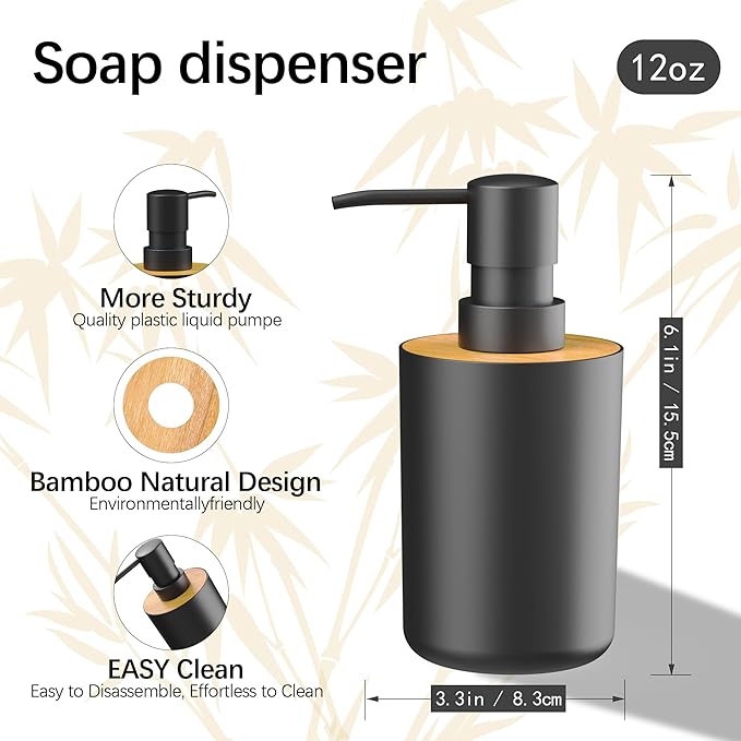Soap Dispenser for Bathroom and Kitchen, 12oz Modern Minimalist Style Plastic matte white Empty Lotion Dispenser with Refillable Pump,Liquid Bottle for Hand Soap, Dish Soap,College Dorm Use