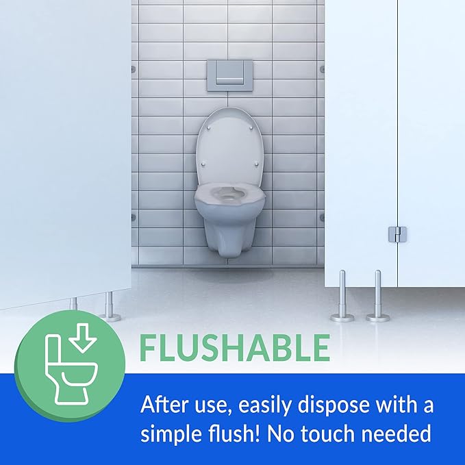 Reli. Toilet Seat Covers (2000 Pcs, 8 Packs of 250) | Disposable Toilet Seat Cover - Flushable - 14x16" (Half-Fold) | Paper Liners for Restroom, Bathroom, Travel, Camping, Kids Potty Training