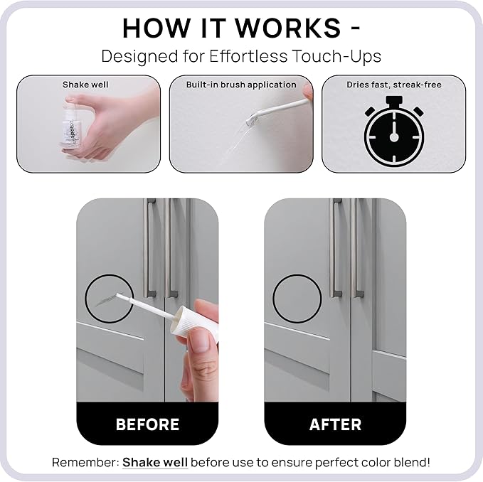 spot. Touch-Up Paint | Matte Finish for Cabinets, Walls, Doors & Furniture | Multi-Tone Gray Repair Kit | Quick-Dry, Self-Priming, Low-Odor, Eco-Friendly | No-Sanding or Primer Needed | 3 Pack