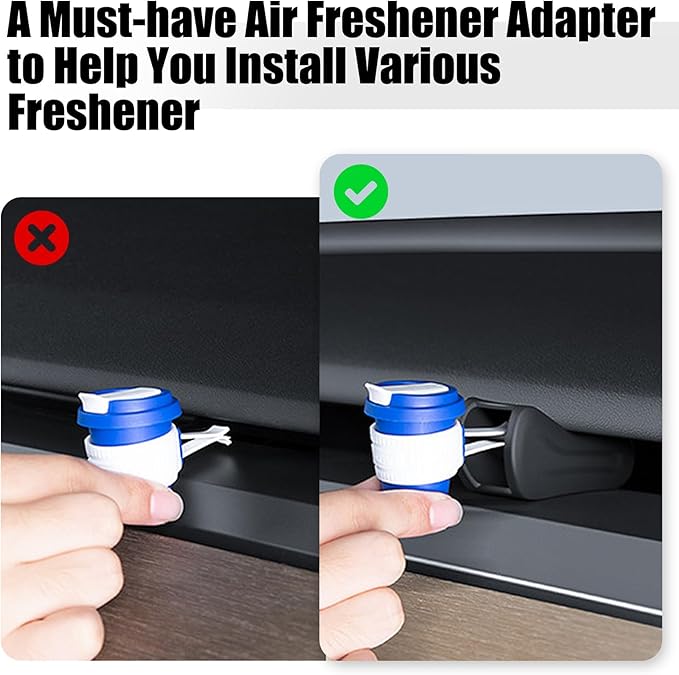 Psler 2 Pcs Air Freshener Adapter Compatible with Tesla Model 3 / Y 2017 2018 2019 2020 2021 2022 2023, Airvent Clips Silicone Fresheners Holder Fragrance Clip Model 3 and Y Interior Accessories