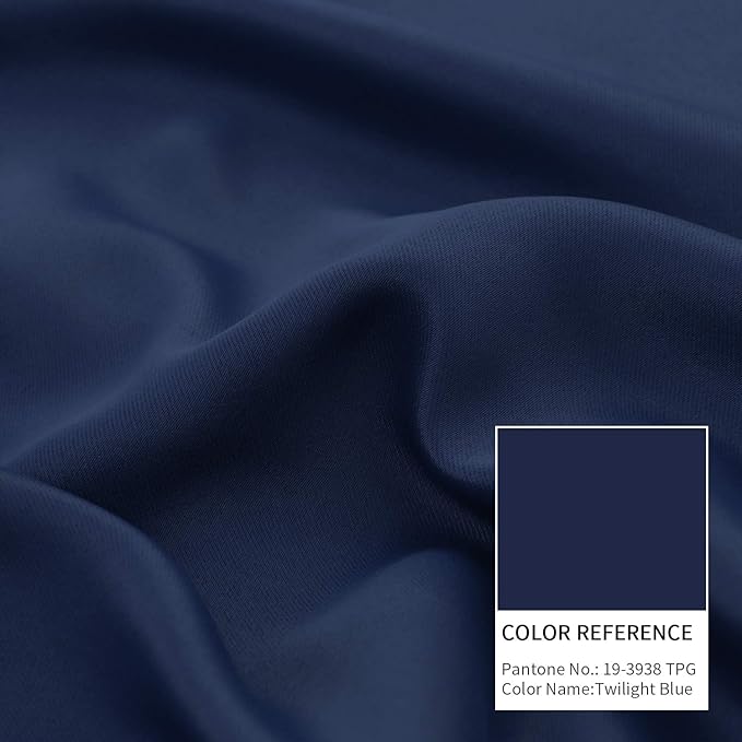 BGment Rod Pocket Blackout Curtains for Bedroom 84 Inches Length - Thermal Insulated Room Darkening Curtain for Living Room, 42 x 84 Inch, 2 Panels, Navy Blue