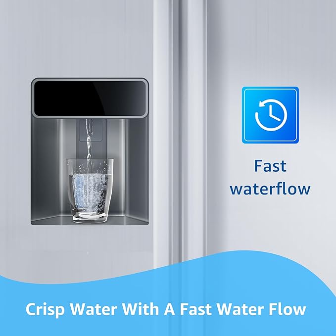 Filterlogic FL-RF48 Replacement for GE® XWF, NSF Certified Refrigerator Water Filter, 3 Filters（Not XWFE®)