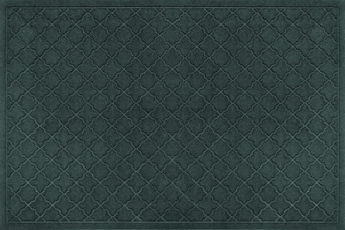 WaterHog Heavy Duty Doorway Mat, 3' x 5', Made in USA, Durable & Skid-Resistant Entryway Mat, Water-Trapping, Indoor/Outdoor Decorative Floor Covering, Cordova Collection, Evergreen