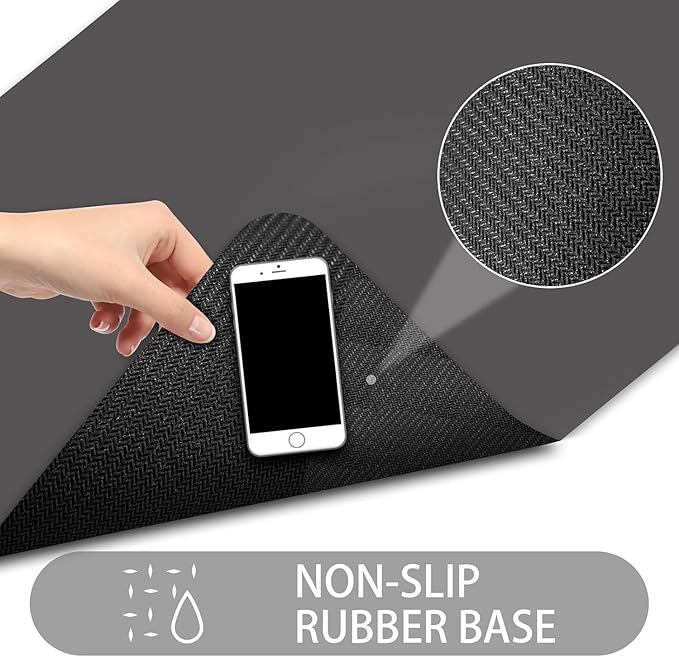 Ultra Thin Door Mat Indoor Entrance, 1/10 in Thin Door Mats for Inside Entry, Non-Slip Rubber Backing Washable Doormat, Fade Resistant, Absorbent, Low Profile Dirt Trapper, 35"X24",Distressed