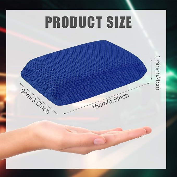4 PCS Bug Scrubber Sponge Car, Bug Remover Wash Sponge，Car Cleaning Sponge for Bugs, Tar, Grime - Paint-Safe, Reusable Wash Sponges Kit(Blue)