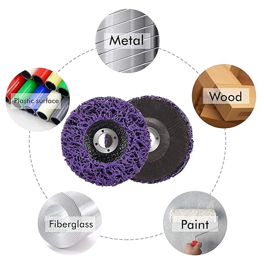 10 Pack Strip Discs Rust Remover Wheel Stripping Wheel for Angle Grinder Paint Strip Wheel Quick Abrasive Discs Rust, Oxidation, Paint Remover (4-1/2'' x 7/8'')
