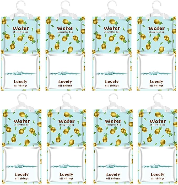 AOPANDA Moisture Absorbers Packets, 8 Pack - Eliminates Musty Odors for Fresher, Cleaner Air, Humidity Packs, Dessicant Packets, Hanging Closet Dehumidifier Bags, Dehumidifier for Bathroom 9.8OZ(Polo）