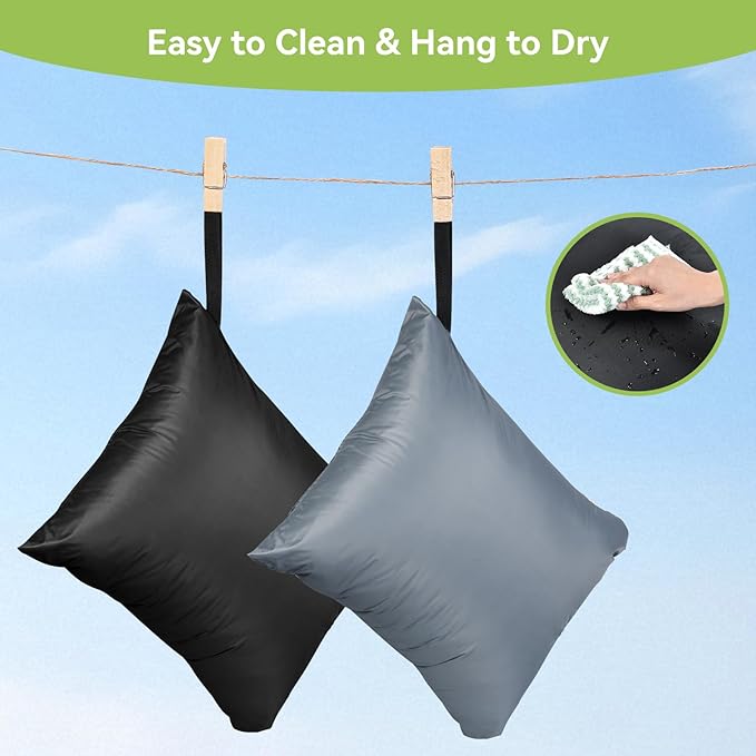 OTraki 2PCS Large Wet Bag 20x24 inch Waterproof Bag for Swimsuit Reusable Wet Dry Bag With Portable Handle & Zipper Wet Clothes Storage Gym Bag for Travel Gym Beach Pool Black & Grey