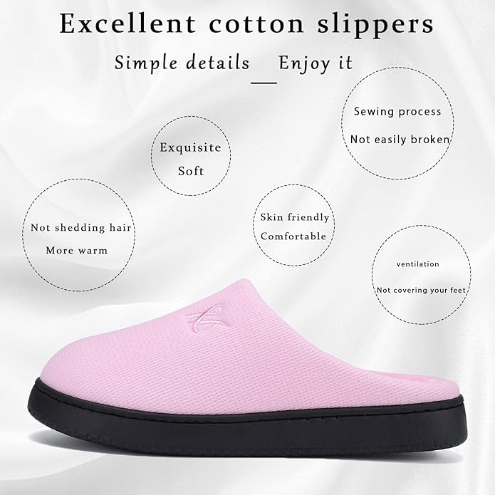 Memory Foam Slippers for Women's and Men's Casual House Shoes