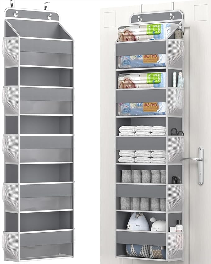 Over The Door Storage Organizer, RV Bathroom Organizer, Over The Door Organizer Camper Storage and Organization, 5 Shelf Hanging Over Door Organizer for Camper, Bathroom, Bedroom, Closet