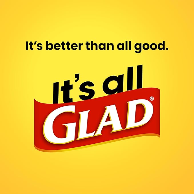 Glad ForceFlex Tall Kitchen Drawstring Trash Bags, 13 Gal, Fragrance Free, 80 Ct (Package May Vary)