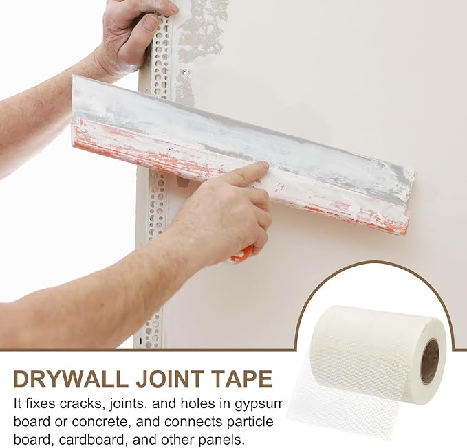 PATIKIL Drywall Repair Mesh Tape, 8 inch x 164 ft Fiberglass Repair Patch Self-Adhesive Dry Wall Joint Tape 12 Mesh Wall Hole Crack and Seam Patch, White