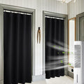 RYB HOME Blackout Curtains 84 inches Long 2 Panels Set for Living Room, Thermal Insulating Privacy Curtains & Drapes for Doorway Temporary Door Alternative Accordion Door, W 42 x L 84, Black