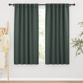 RYB HOME Green Blackout Curtains for Bedroom 63 inches Long - Thermal Insulated Curtains and Drapes Privacy Shades for Living Room Farmhouse Closet, W42 x L63 inch, 2 Panels