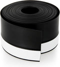 Silicone Weather Stripping Door Seal Strip, 16.4 Feet Self Adhesive Sealing Sticker Sealing Tape for Door Draft Stopper Adhesive for Doors Windows Shower Glass Gaps (Black, Width 45mm)