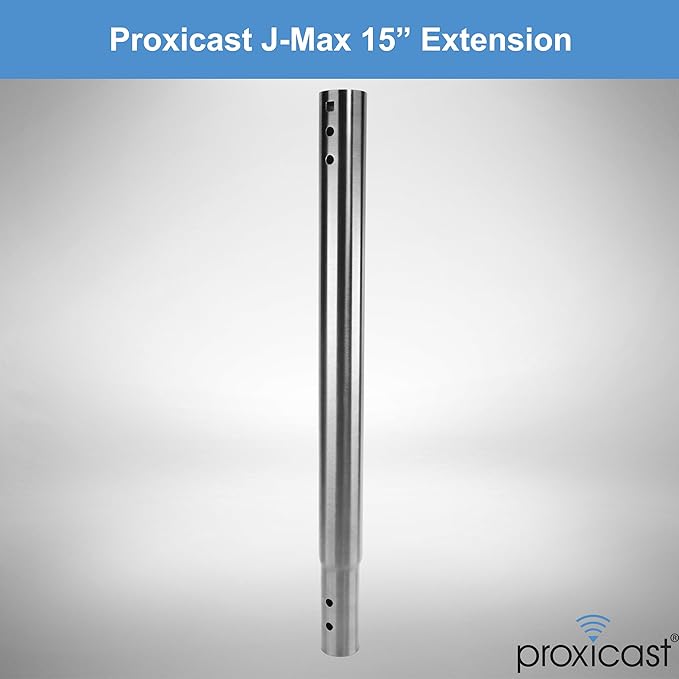 15 inch Stainless Steel Extension Pole for Proxicast J-Max Antenna Mounts (ANT-800-X15)