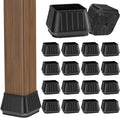 24PCS Square Chair Leg Floor Protectors for Hardwood Floors, Thicken Rubber Chair Leg Cap Covers, Non Slip Furniture Leg Pads to Protect Wood Tile Floors from Scratches and Reduce Noise