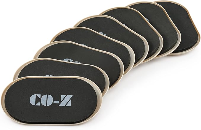 CO-Z Large Furniture Sliders - 8 Pack, 6" x 9 1/2" Oval Reusable Furniture Sliders for Carpet, Heavy-Duty Furniture Gliders Movers for Hardwood Floors, Plastic Moving Pads for Heavy Furniture
