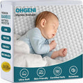 OhGeni 100% Waterproof Mattress Protector, Mini Crib Size Mattress Pad, Fits 3"-5" Mattresses with Deep Pocket, Cooling, Breathable Fitted Sheets, Soft Bed Cover, Noiseless, Machine Washable