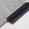 Gaahing Aluminum Floor Transition Threshold Strip, Bridge The Height Gap Between 0.2 to 0.5 inches for Doorway Ramp Tiles Laminate Planks (2Pcs x 35.4in x 1.7in, Matte Black)