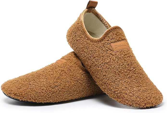 Adult Indoor House Slippers Socks Lightweight Non Slip Grip House Home Shoes for Women Men