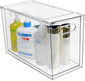 shopwithgreen Refrigerator Organizer and Storage Bins with Pull-out Drawer, Stackable Clear Fridge Drawer Organizer with Handle Design, Plastic Kitchen Pantry Storage Containers, 1Pack, 9.5QT