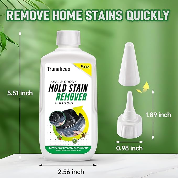 Stain Remover Gel Cleaner, Home Stain Remover Cleaner for Front Loader Washing Machine Black Stain Removal Multi-Surface Stain Cleaning Gel for Bathroom Seals, Grout, Shower & Tile,Caulk,Tub