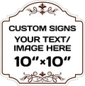 Custom Aluminum Weatherproof Metal Sign - Indoor/Outdoor, Personalized Text & Picture, Hazard, Garden, Door Sign