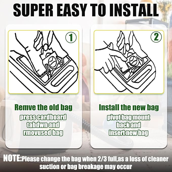 15 Pack Vacuum Cleaner Bags Fit for Kenmore Canister Type C/Q 5055 50555 50557 50558 and Pana·sonic Type C-5 C-18, 200 Series, 400 Series, 600 Series, 700 Series, 800 Series (15 Pack)
