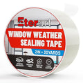 Transparent Weatherproof Seal Tape 2" x 30 Yards, High Strength Waterproof Sealing Tape for Windows Doors, RV Bathroom Kitchen Outdoor, Air Water Leakage Protection Adhesive Weather Stripping