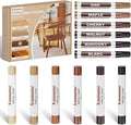 Wood Filler Sticks, 12 Colors Wood Wax Crayons Furniture Markers Touch Up for Repair Any Furniture Scratch, Scuffs, Cracks and Nail Holes on Wood Furniture, Floors, Doors, Cabinets, Tables