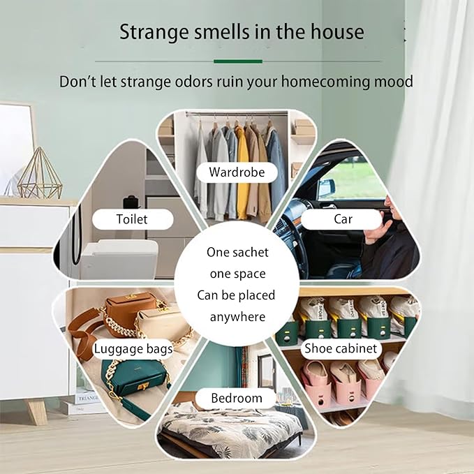 10pcs scented sachets, sachets for drawers and closets - rose closet deodorizer, closet smell freshener for clothes, Potpourri Bags Long Lasting Home Fragrance