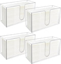 4Pack Acrylic Countertop Paper Towel Holder, Paper Towel Dispenser Countertop/Acrylic Napkin Holder(5mm Acrylic) C-fold or MultiFold Trifold Paper Towels for Bathroom, Kitchen,Restaurant (4)