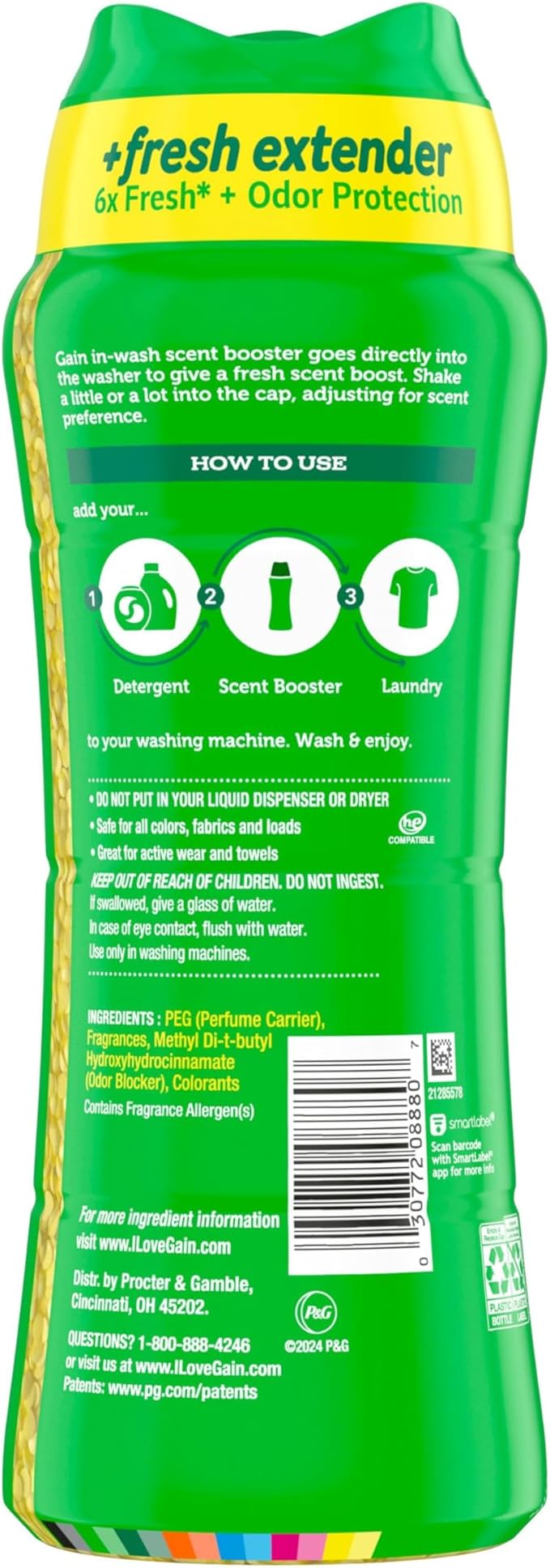 Gain Fireworks In-Wash Scent Booster Beads, Original, 18.2 oz