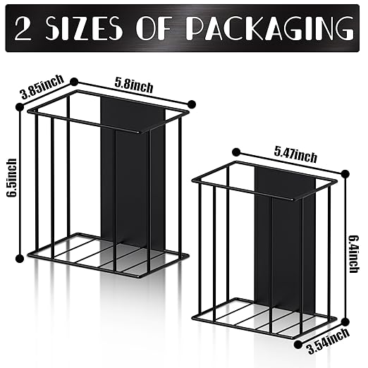 Alyoen Magnetic Glove Box Holder Wall Mount, Disposable Glove Dispenser, 2 Pack Rubber Latex Tissue Box Organizer for Tool Garage Workshop Kitchen - Two Size (Large+Small)
