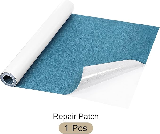 Repair Patches Self-Adhesive DIY Repair Patch Linen Gear Patch for Sofa, Furniture, Chair, Clothing, Tents, 17x79 Inch, Dark Blue