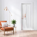 NICETOWN Door Curtains for Sliding Glass French Door, Farmhouse Linen Cutains for Kitchen Light Filtering Rod Pocket Small Window Covering with Tieback, 12" W x 72" L, White, 1 PC
