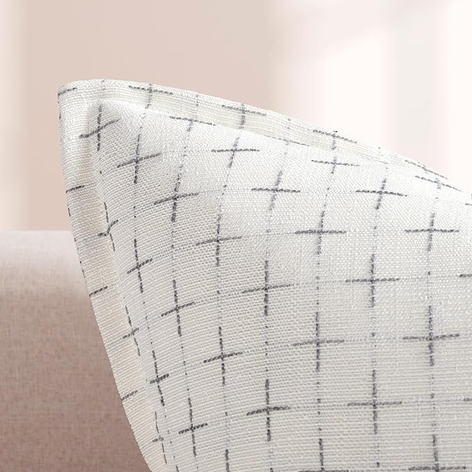 ZWJD 12x20 Pillow Covers Set of 2 Soft Polyester Textured Pillow Covers with Stylish Flange Edge Cozy Farmhouse Throw Pillows for Couch Bed Sofa Living Room