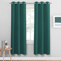 PONY DANCE Bedroom Decorative Curtains - Elegant Curtain Panels Light Blocking Drapes/Home Decor for Living Room, 42 Wide by 72 in Long, Hunter Green, 2 Pcs