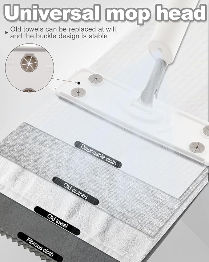 Spray Mop for Floor Cleaning Refillable Bottle with 2 Washable Reusable Microfiber Pads,Mop for Wooden, Bamboo,and Cement Floors Suitable for Both Household and Commercial Applications