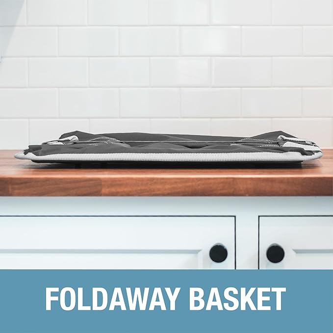 CleverMade Collapsible Laundry Basket Hamper - Shadow Stone Gray 2-Pack 60L - Space Saving Storage Organizer with Handles Foldable Home Organization