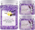 SMELLS BEGONE Odor Eliminator Gel Bead Value Pack - 72 oz - Air Freshener - Eliminates Odors in Bathrooms, Pet Areas, Boats, RVs & Cars - Made with Essential Oils - Lavender Vanilla Scent