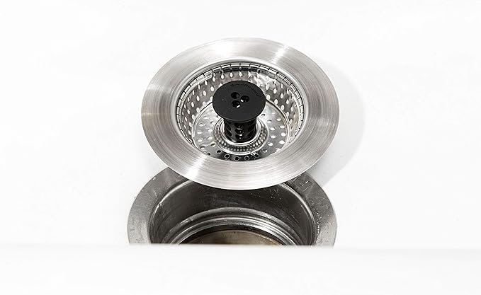 SinkShroom Revolutionary Clog-Free Sink Strainer Basket with Stopper, Stainless Steel