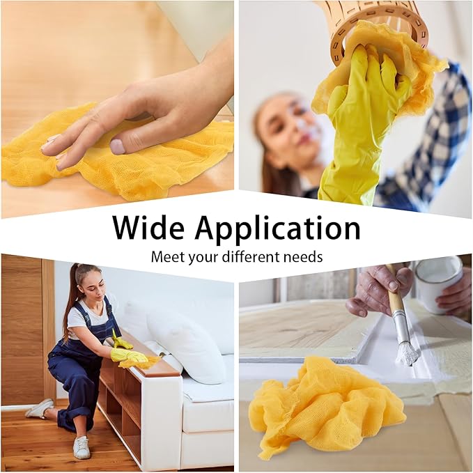 8 Pack Tack Cloths, Tack Rags for Woodworking, 17.7 x 35.4 in Tac Cloth Dust Stain Rags for Automotive Painting, Sanding, Cleaning, Dusting, Staining