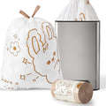 13 Gallon Trash Bags with Cute Rabbit Printed & Drawstring, Tear-Resistant Tall Kitchen Garbage Bags, Heavy-Duty Large Trash Can Liners for Home/Office, 25 Counts
